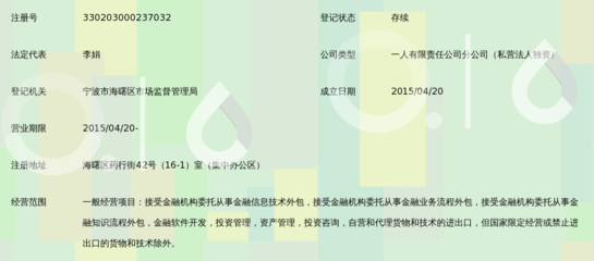 深圳前海金瑞龙互联网金融服务宁波分公司 专注金融机构信息技术外包服务