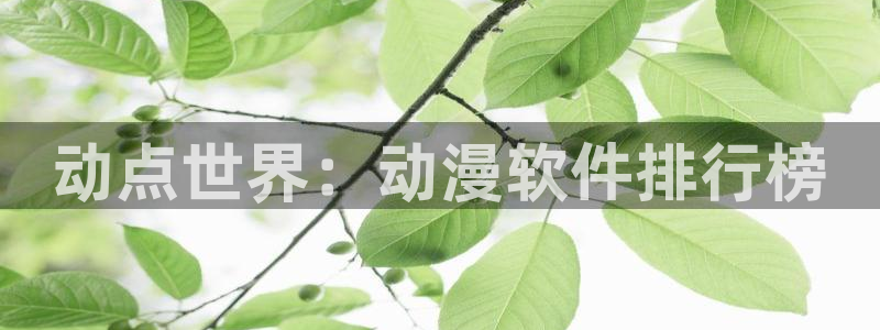 colamanage漫画：动点世界：动漫软件排行榜